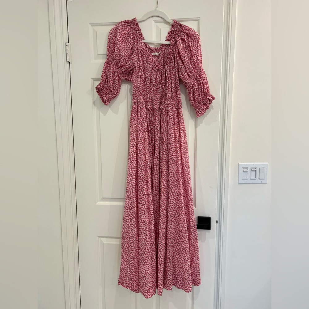Doen Ischia Hillside Dress in Pink Floral Sz Small